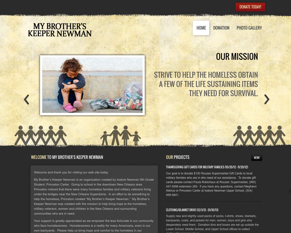 My Brothers Keeper Newman Website